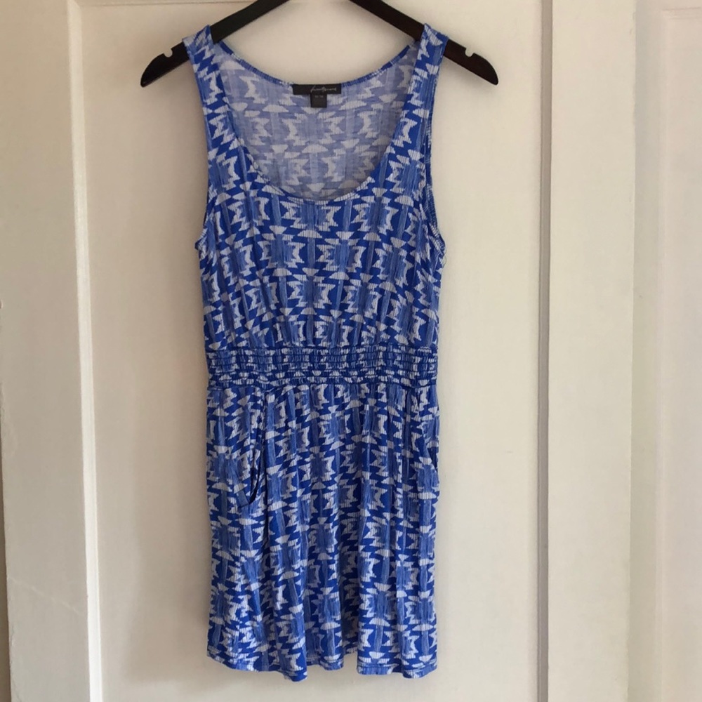 Forever 21 Blue Geometric Dress Size Medium